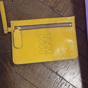 Orla Kiely Patent Leather, Signature Stem Wristlet